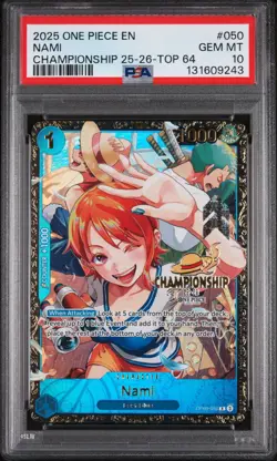 2025 One Piece Nami Championship 25-26 Top 64 #050 PSA 10 - Image 1