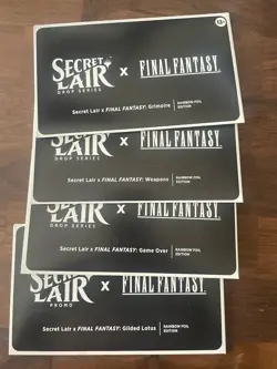 Magic the Gathering MTG Secret Lair X Final Fantasy: Rainbow Foil Bundle + Promo - Image 1