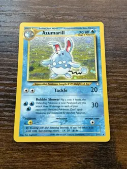 Pokemon Card – Azumarill Holo 2/111 – English Neo Genesis Set – Vintage - Image 1