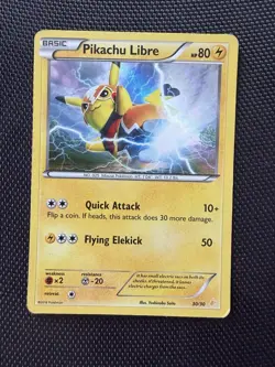 Pokemon Card - Pikachu Libre Holo - 30/30 - XY Trainer Kit - 2016 - Image 1