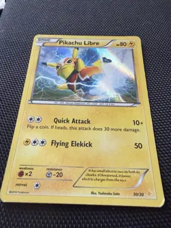 Pokemon Card - Pikachu Libre Holo - 30/30 - XY Trainer Kit - 2016 - Image 3