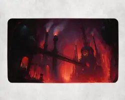 Steampunk Rakdos Themed Playmat | Unofficial MTG Mat | TCG Playmat - Image 1