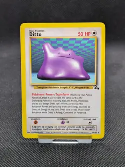 Ditto 18/62 Non Holo Fossil Set Rare Pokemon Card WOTC LP-NM - Image 1