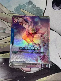 GUNDAM CARD GAME GD04-003 LR+ VICTORY GUNDAM - HOLO FOIL - PHANTOM ARIA - Image 1