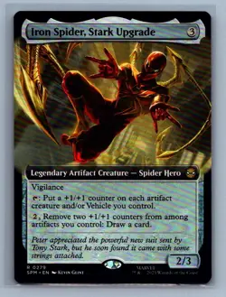 Iron Spider Stark Upgrade Extended Art 279 Marvel Spider-Man Magic The Gathering - Image 2
