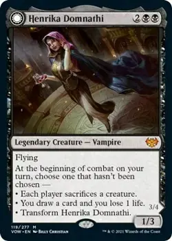 Magic The Gathering MTG HENRIKA DOMNATHI Innistrad: Crimson Vow NM - Image 1