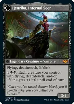 Magic The Gathering MTG HENRIKA DOMNATHI Innistrad: Crimson Vow NM - Image 2