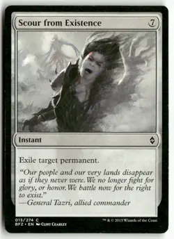Scour from Existence 13 Common Battle for Zendikar Magic: The Gathering LP - Image 1