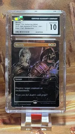 MTG Mortify Borderless Foil Secret Lair D&D Astarion's Thirst CGC 10 Gem Mint - Image 1