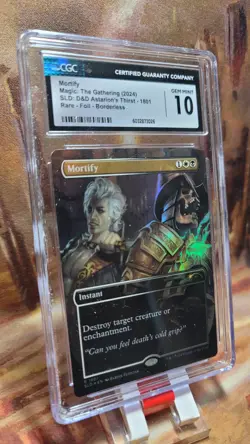 MTG Mortify Borderless Foil Secret Lair D&D Astarion's Thirst CGC 10 Gem Mint - Image 3