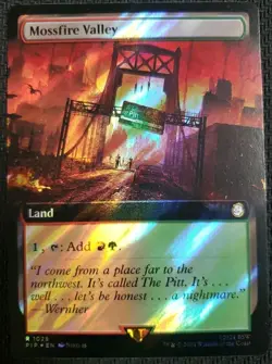 MTG *Mossfire Valley Extended Art Surge Foil X1* (NM) Fallout - Image 1