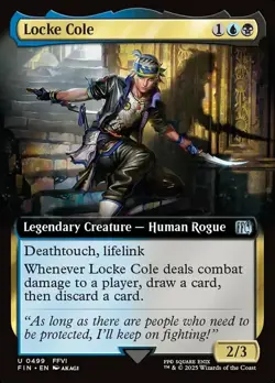 MTG Locke Cole - Foil - Extended Art, Final Fantasy, Lightly Played, English - Image 1