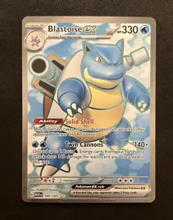 Blastoise Ex 184/165 Scarlet & Violet 151 Pokemon Trading Card Near Mint - Image 1
