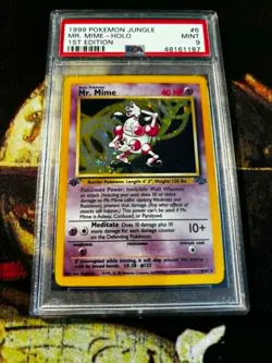 PSA 9 MINT 1999 Pokemon Jungle 1st Edition Mr Mime Holo #6 TCG - Image 3