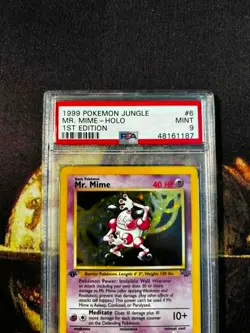 PSA 9 MINT 1999 Pokemon Jungle 1st Edition Mr Mime Holo #6 TCG - Image 4