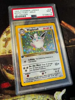 Pokemon 1999 Jungle Wigglytuff #16 Holo 1st Edition PSA 9 TCG - Image 1