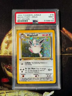Pokemon 1999 Jungle Wigglytuff #16 Holo 1st Edition PSA 9 TCG - Image 3