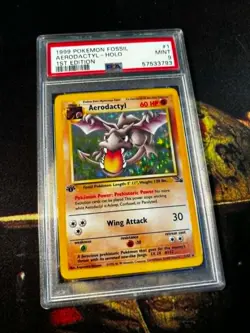 Aerodactyl PSA 9 1st Edition Fossil Set #1 Pokemon 1999 Holo Rare Mint TCG - Image 1