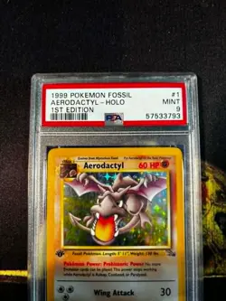 Aerodactyl PSA 9 1st Edition Fossil Set #1 Pokemon 1999 Holo Rare Mint TCG - Image 4