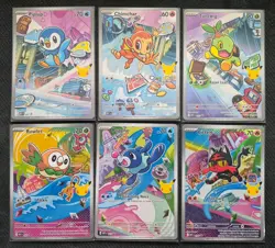 Pokemon First Partner Illustration Sinnoh And Alola Complete Set Of 6 Promos - Image 1