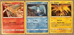 Pokemon Zapdos 48/185 Articuno 036/195 Moltres 021/172 Cosmos Holo Promo Set NM - Image 1