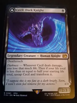 MTG FINAL FANTASY CECIL, DARK KNIGHT RARE - Image 1