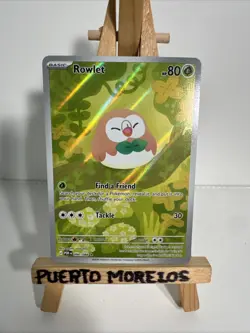 Pokemon Rowlet Illustration Rare Full Art Near Mint Perfect Order 090/088 - Image 1