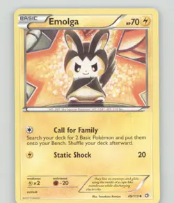 EMOLGA 49/113 UNCOMMON LEGENDARY TREASURES POKEMON LIGHTLY PLAYED - Image 2