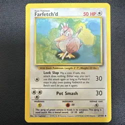 Farfetch'd 27/102 Uncommon Base Set Unlimited Pokemon Lightly Played - Image 1