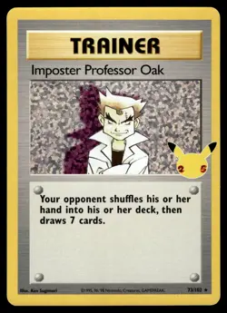 IMPOSTER PROFESSOR OAK - 73/102 Rare Base Set Unlimited Pokemon NM - Image 1