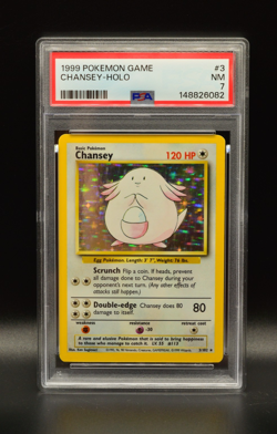 Chansey Holo 1999 Pokemon Base Set Unlimited #3 WOTC PSA 7 Newly Graded - Image 1