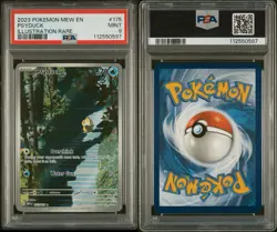 2023 POKEMON MEW EN-151 ILLUSTRATION RARE #175 PSYDUCK PSA 9 - Image 1