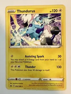 Thundurus 052/198 Chilling Reign Regular Rare NM Pokemon - Image 1