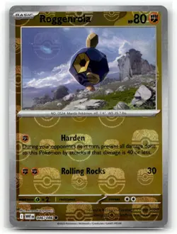 Roggenrola (Master Ball Pattern) 046/086 Common White Flare Pokemon NM/M - Image 1
