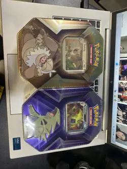 (2 Tin Lot) Pokemon TCG - Triple Whammy Tins - Slaking & Tyranitar- Ships Free - Image 1