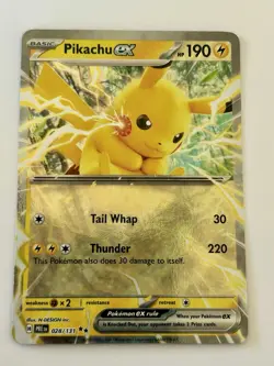 Pikachu ex 028/131 Double Rare Prismatic Evolutions Pokemon Holo Near Mint - Image 1
