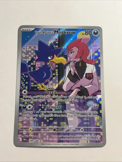 Pokemon Team Rocket's Murkrow 200/182 SV Destined Rivals Illustration Rare NM - Image 2