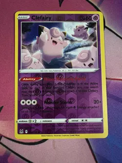 Clefairy 062/196 Common Lost Origin Pokemon Reverse Holo Near Mint - Image 1