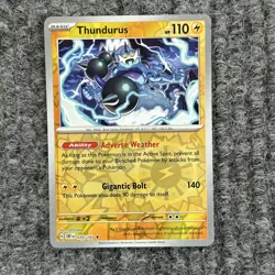 Pokemon Obsidian Flames Thundurus 70/197 Holo Rare NM - Image 1