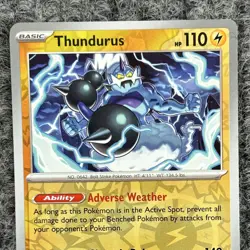 Pokemon Obsidian Flames Thundurus 70/197 Holo Rare NM - Image 5