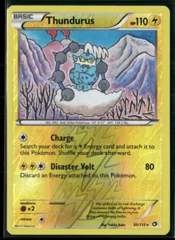 Pokemon - Thundurus 50/113 Reverse Rare Legendary Treasures LP - Image 1