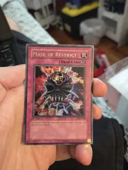 Yugioh Mask of Restrict LON-018 1st Ultra Rare - Image 1