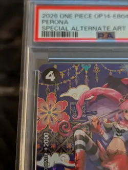 2026 One Piece Op14-093 Eb04 Sea's Seven Perona SP Special Alt Art PSA 10 #093 - Image 5