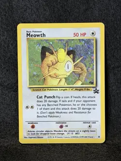 Pokemon TCG Meowth Black Star Promos Holo Card Wizards Black Star Promos 10 - Image 1