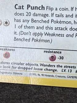 Pokemon TCG Meowth Black Star Promos Holo Card Wizards Black Star Promos 10 - Image 3