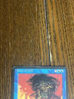 Force of Will MP Alliances Uncommon Blue Interrupt Card 1996 MTG HP/Damaged - Image 2