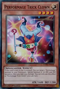 CORE-EN018 PERFORMAGE TRICK CLOWN COMMON 1ST EDITION YuGiOh CARD - Image 1