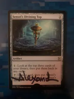 Sensei’s Divining Top signed Artist Proof - Rob Alexander MTG eternal masters - Image 1