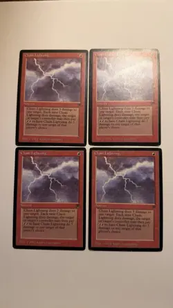 Chain Lightning X4 4x Playset Legends Regular Mtg Magic - Image 1