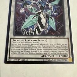 Yugioh Clear Wing Synchro Dragon CROS-EN046 Ultimate Rare Unlimited - Image 3